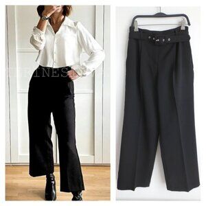 NWT ZARA CULOTTES PANTS WITH LINED BELT 2298/020